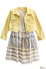 ОПТОМ Упаковка (116-122-128-134)  Комплект для девочки (платье+ пиджак) Moonstar 1604180452841