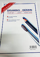Скетчбук альбом для малювання на спіралі А4 /15л /140гр.25*35\HA-85 "drawing dessin"