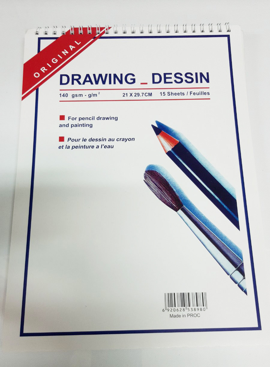 Скетчбук альбом для малювання на спіралі А4 15л /140гр.21*29,7\НА-86 drawing dessin
