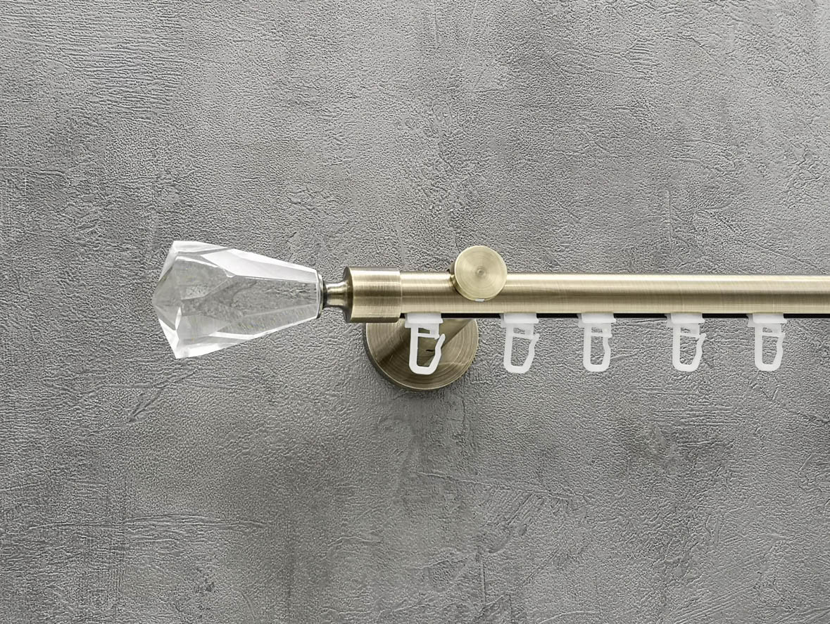 Карниз Quadrum Лучета 200 см одинарний антик універсальний 19 мм імпресійна, фото 1