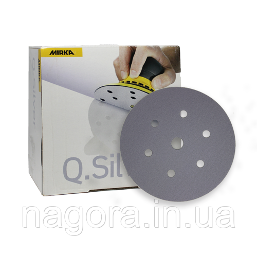 MIRKA Шліфувальний круг Q.SILVER 150 мм Grip P150 (6+1 відв)