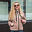 Жіноча шкіряна куртка весняна 44-52 Капучіно, фото 2