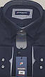 Сорочка чоловіча Passero vd-0015 темно-синя однотонна комбінована приталена Туреччина, ошатна XL, фото 8