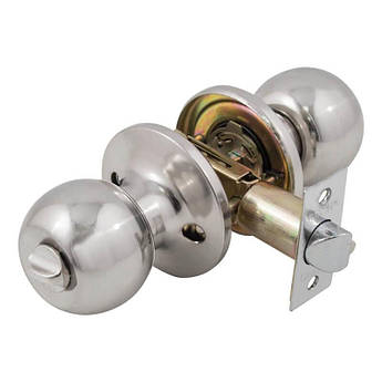 Дверна ручка-кноб Bruno 607 (3587) ET SC із засувкою Хром матовий