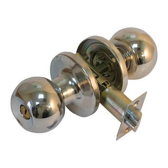 Дверна ручка-кноб Bruno 607 із засувкою Хром полірований