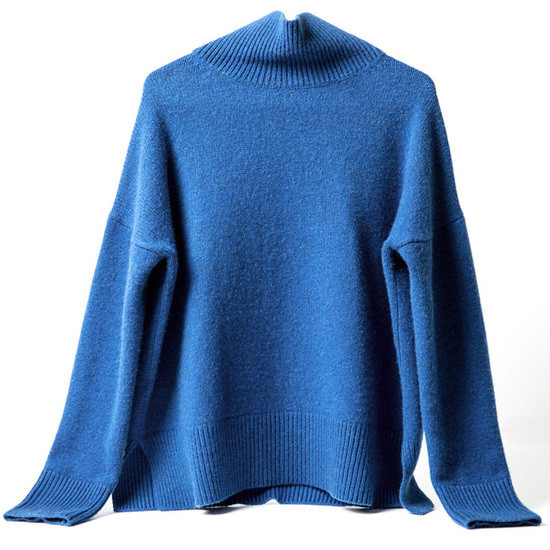 Жіночий оверсайз светр Аквамарин JINJIAXIAN розмір S синій