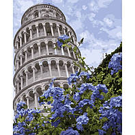 Набор для росписи по номерам «Пизанская башня с цветами» VA-3220 размером 40х50 см (Strateg)