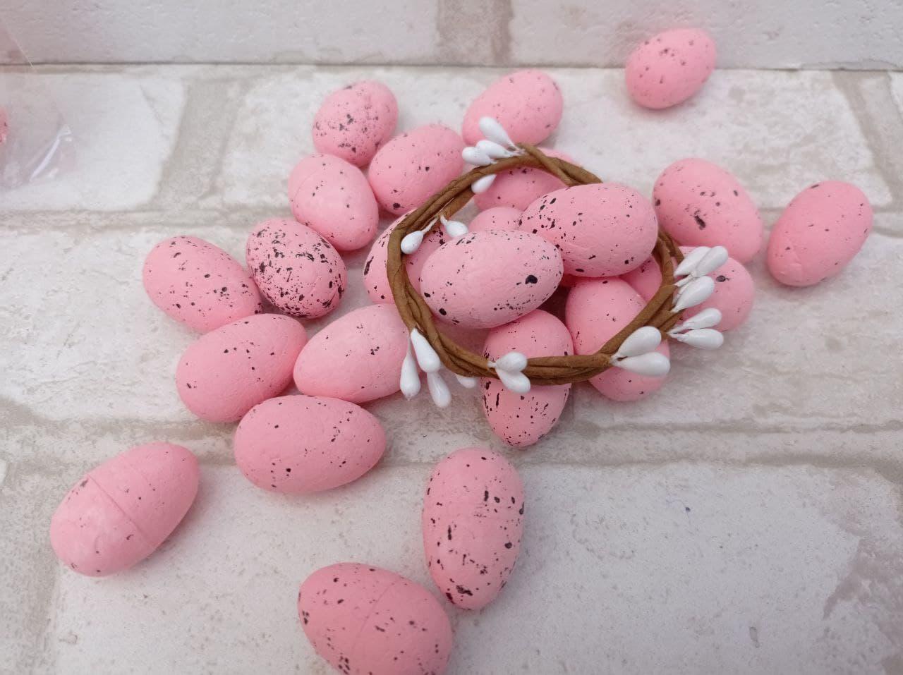 Яйця пінопластові для декору h-3 см, 36 шт/уп, фото 1