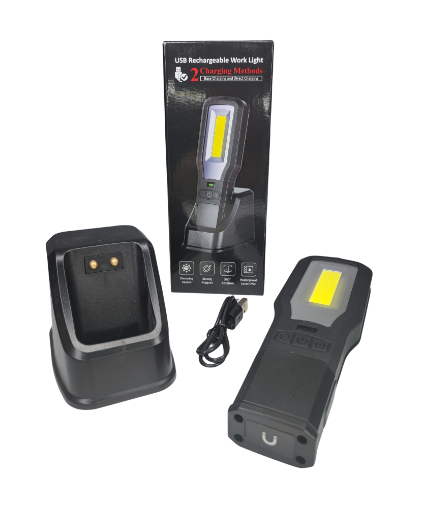 Акумуляторний ліхтарик BSmart LED BS-170 3 в 1 зі стаціонарною зарядкою USB магнітний тримач, фото 1