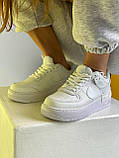 Жіночі кросівки Nike Air Force Shadow White | Найк Аір Форс Шадов Білі, фото 8