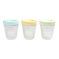 Набір контейнерів Beaba для зберігання з силікону 3 шт. (3х200 мл.) жовтий/зелений/блакитний, арт. 912779