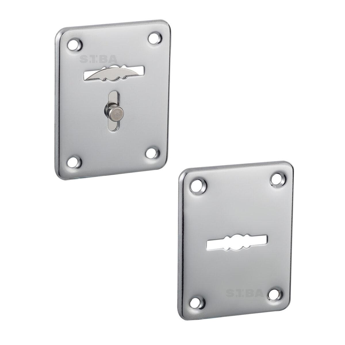 SIBA Накладка для сувальдного ключа (комплект), хром, фото 1