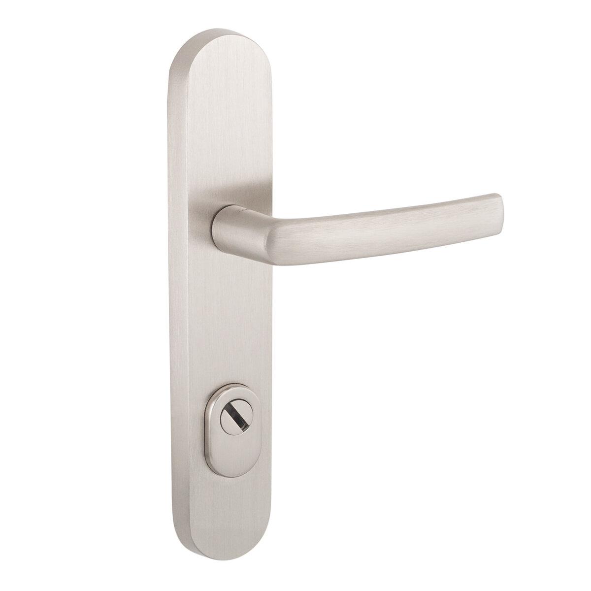 SIBA HSS Ручка дверна GUARDIAN PZ-85 на планці з захистом, матовий нікель (22 22), фото 1