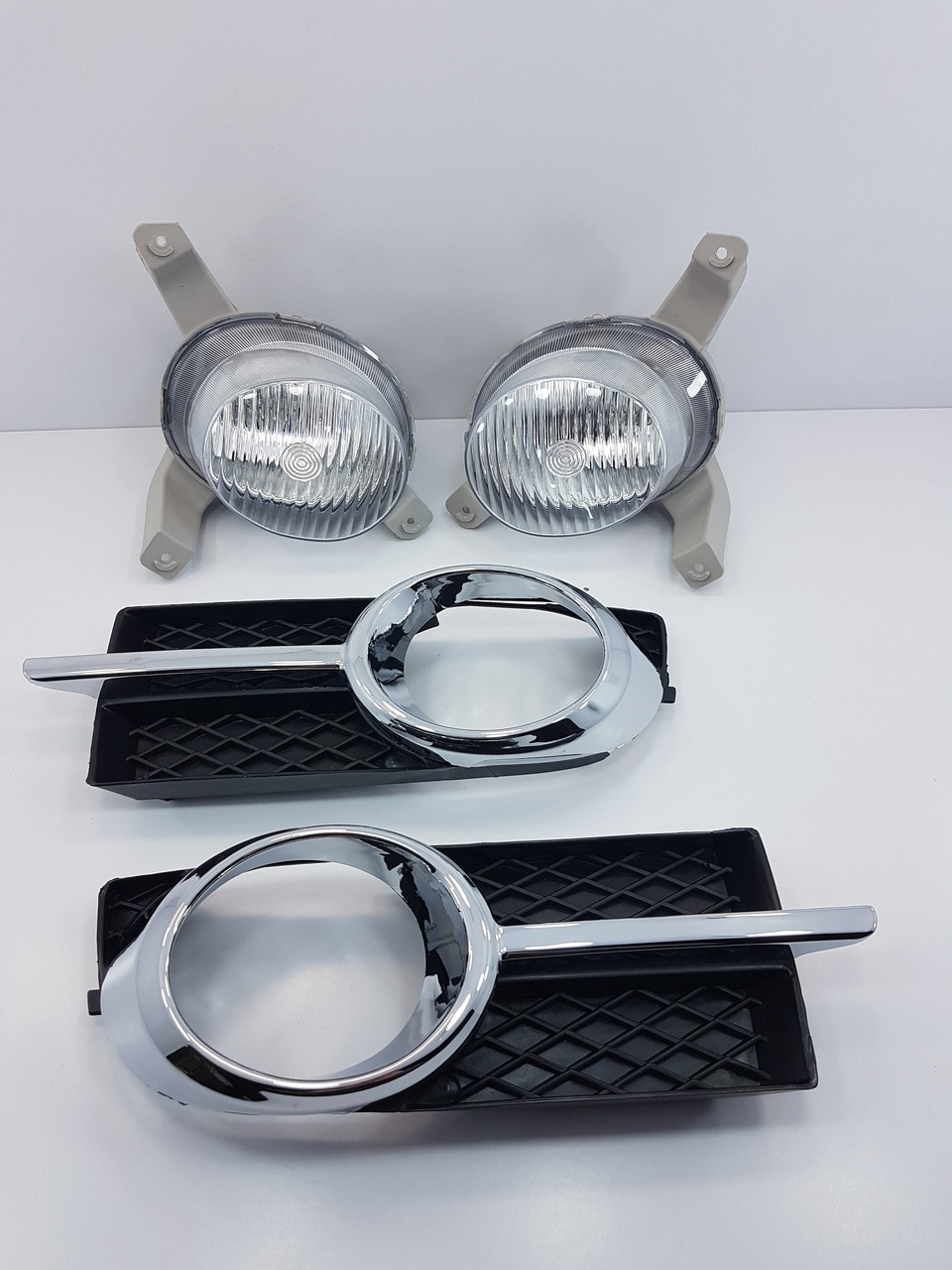 Комплект протитуманних фар авео т250 з рамками grog корея, фото 1