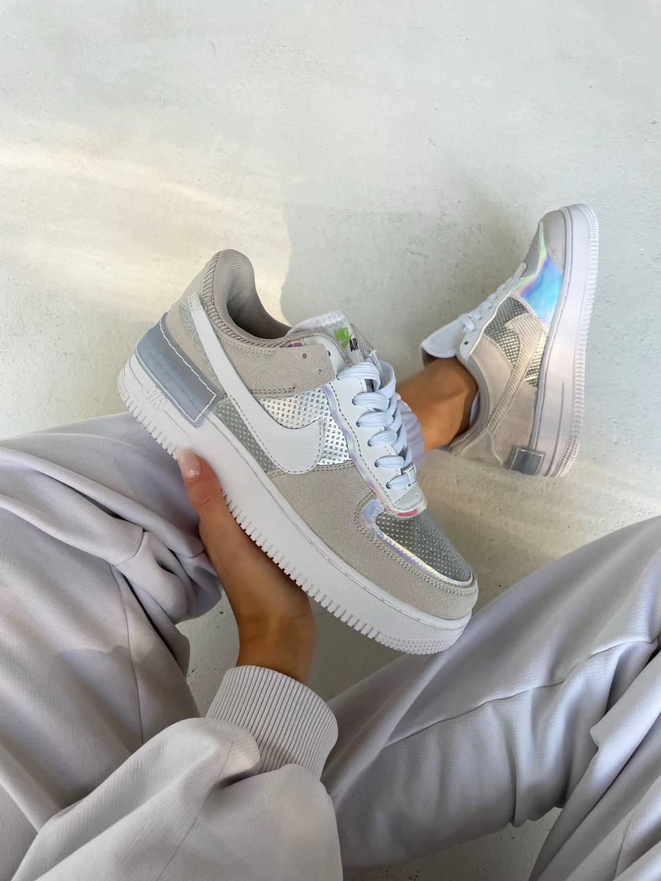 Жіночі кросівки Nike Air Force Shadow «PURE PLATINUM» | Найк Аір Форс Шадов