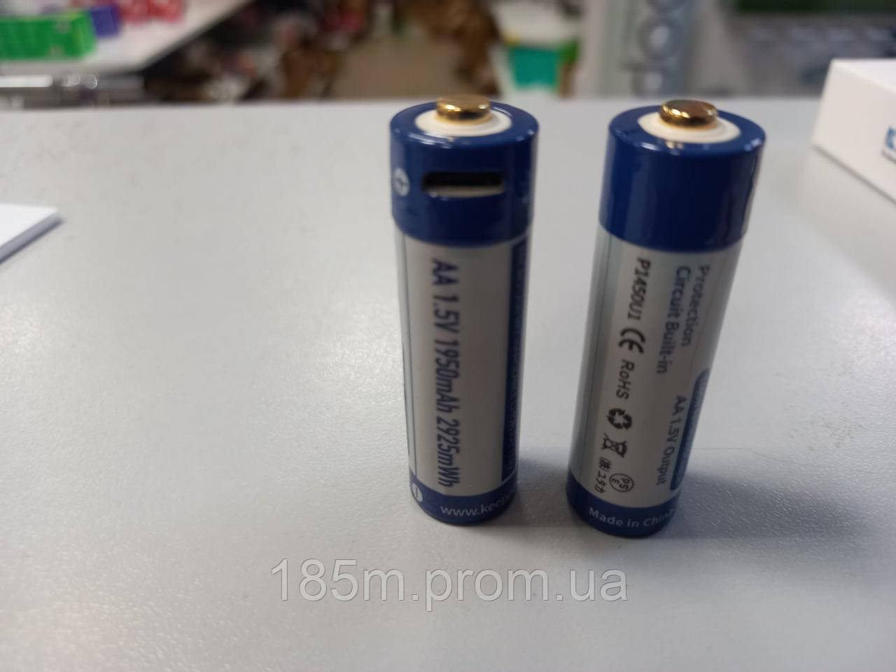 Акумулятор Keeppower 14500 AA 1.5V с защитой 1950mAh micro usb бокс 2 шт (P14500U1)