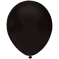 Шары воздушные пастель черный 10" 26 см Balonevi Турция 5 шт