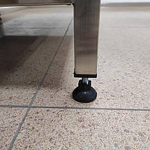 Стіл виробничий з нержавіючої сталі з бортом і нижньою полицею, фото 5