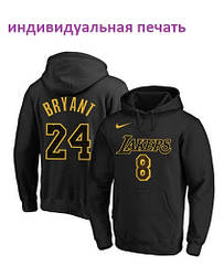 Худі кенгуру чорна Лейкерс Браянт 8 і 24 Lakers Nike Bryant 8/24 Лос лебеди Лейкерс Фліс