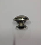 Ручка меблева кнопка Virno Antique 635 античне срібло, фото 2