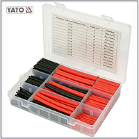 Кембрики термоусадочні до t=125°C з клеєм різних розмірів 270 шт.  Yato (YT-068671)