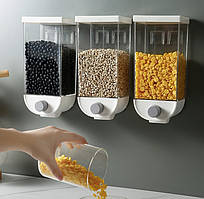 Ємність для зберігання Зернових Круп Пластиковий Настінний Cereal Dispenser 1 кг (TV-812)