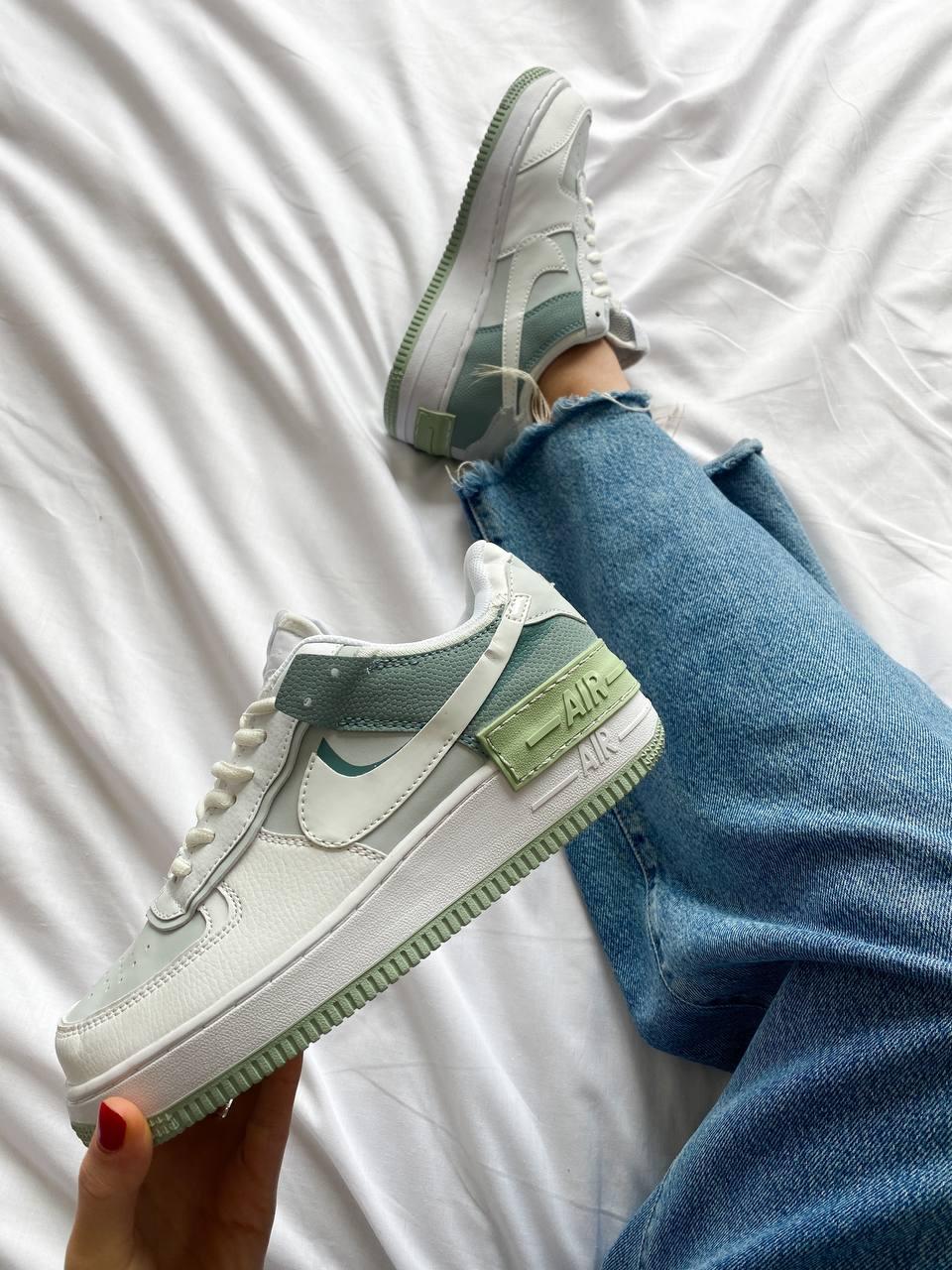 Жіночі кросівки Nike Air Force Shadow Spruce Aura | Найк Аір Форс Шадов Сірі