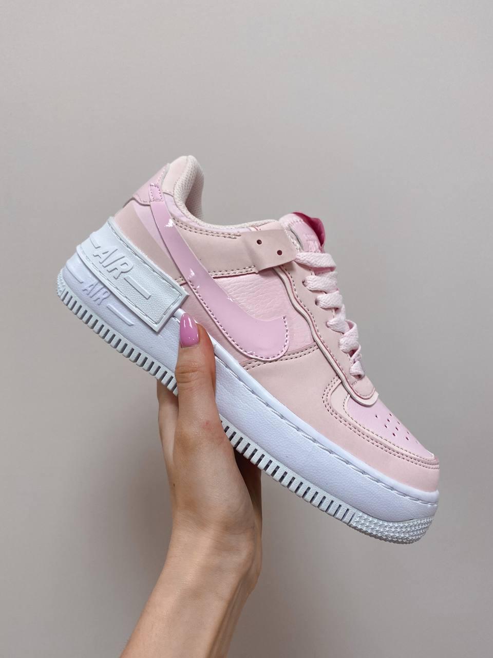 Жіночі кросівки Nike Air Force Shadow Pink | Найк Аір Форс Шадов Розові