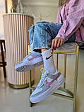 Жіночі кросівки Nike Air Force Shadow White Pink | Найк Аір Форс Шадов Білі Розові, фото 6