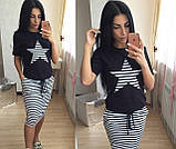 Костюм на лето из футболки и юбка с двумя карманами, фото 3