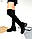 Жіночі демісезонні замшеві чоботи ботфорти 36-40 р чорний, фото 3
