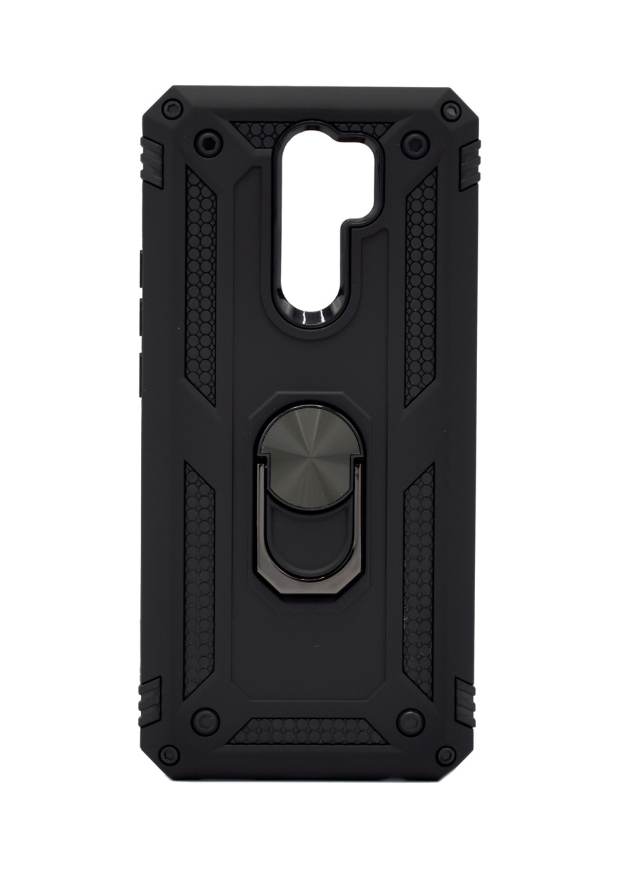 Ударопрочный чехол Getman Serge Ring for Magnet для Xiaomi Redmi 9 (Чёрный) - фото 1 - id-p1578910429
