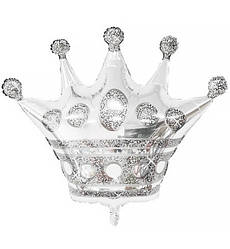 Повітряні кульки "Корона срібло", розмір - 76*73 см