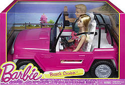 Ігровий набір Пляжний Круїз Позашляховик 2 ляльки Барбі Кен Джип Barbie Beach Cruiser Barbie Ken Doll CJD12