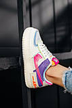 Жіночі кросівки Nike Air Force Shadow Beige/Pale Ivory-Pink | Найк Аір Форс Шадов, фото 5