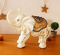 Фигура слона с украшениями, хобот вверх 30см H2623-1N