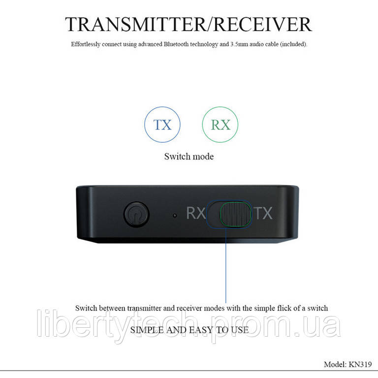 Bluetooth 5.0 приемник передатчик ресивер Rx Tx 3.5 мм AUX mini Jack питание Li-ion - USB - фото 8 - id-p1578923958