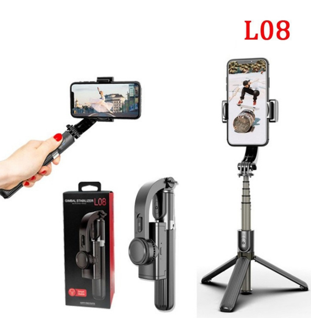 Стабілізатор телефона Gimbal L08. Штатив тримач телефона з Bluetooth пультом дистанційного керування