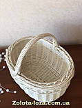 Плетена корзина з білої лози. Арт:3096, фото 6