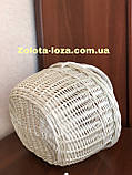 Плетена корзина з білої лози. Арт:3096, фото 5