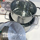 Набір Benson три каструлі нержавіюча сталь  (2.1 л, 3л, 4 л), фото 3