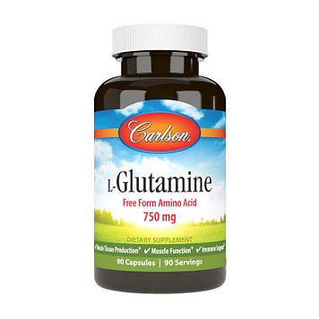 Л-Глютамін Carlson Labs L-Glutamine 750 mg (90 caps)