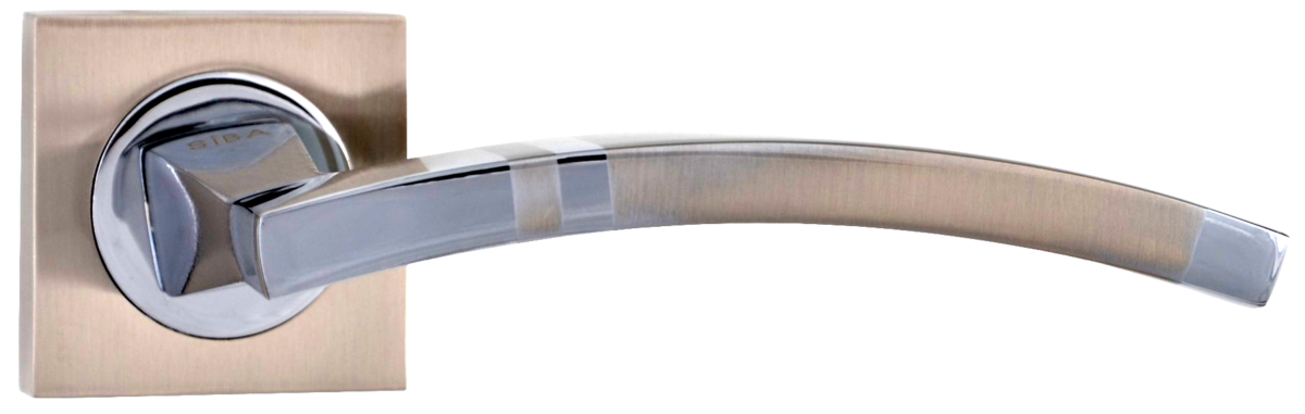 SIBA ECO Ручка дверна ASSOS на розетці А02 мат.нікель - хром (22 07)