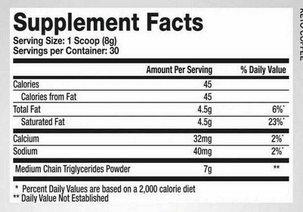 Вершки для кави (кето) Sparta Nutrition Keto Coffee 240 г (30 порц.), фото 2