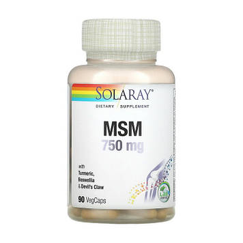 МСМ Соларай / Solaray MSM 750 mg (90 veg caps)