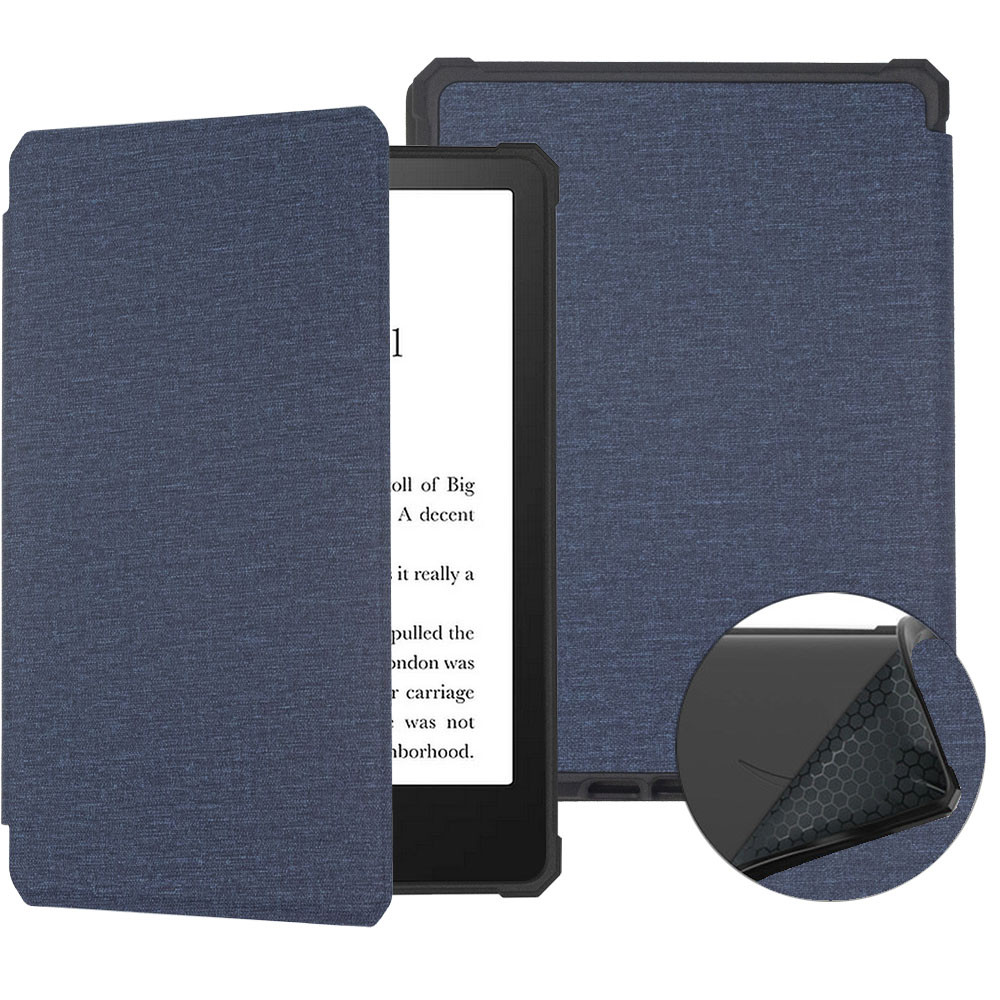 Чехол Galeo TPU Folio для Amazon Kindle Paperwhite 11th Gen 6.8" (2021) Textile Dark Blue, фото 1