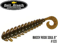 Приманка Bait Breath BUGSY 6" Rock Soul (6шт) 120 Green Pumpkin/Seed