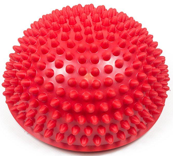 Ортопедична півсфера балансувальна Ortek (Орктек), масажер для ніг, стоп червоний, фото 1