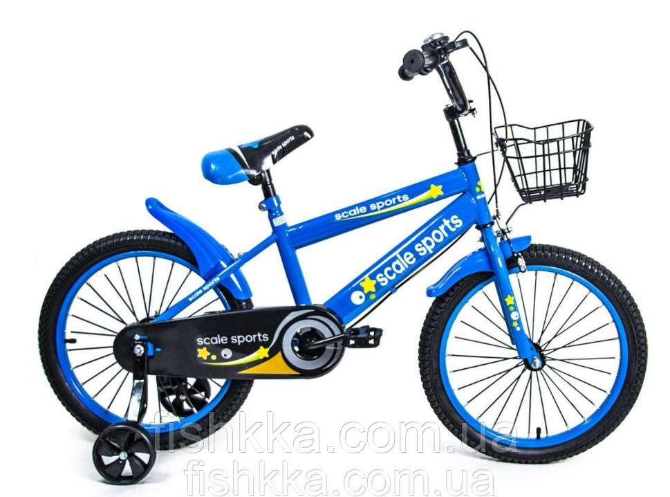 Дитячий велосипед 18 "SCALE SPORTS" Синій T20, Ручний і Дискові Гальма