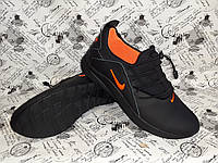 NIKE Premium 2 orange мужские кожаные кроссовки без шнурков на резинке найк